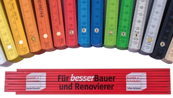 Laprinta bietet verschiedenste Meterstäb mit Ihrem Logodruck