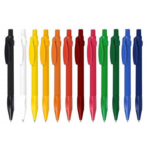 Kugelschreiber Alfa 007 Colour | Schwarz | blau-schreibend günstig bedrucken lassen