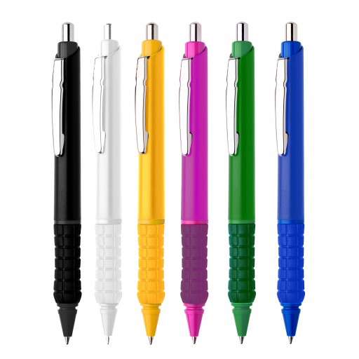 Kugelschreiber Apollo Colour | Schwarz | blau-schreibend günstig bedrucken lassen