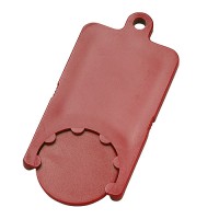 Chip-Schlüsselanhänger "Rectangle" | Rot