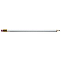 Bleistift "White" mit Radiergummi | Weiß