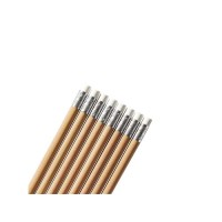 Bleistifte natur rund mit Radiertip aus Zedernholz