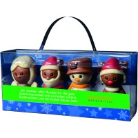 Schokoladenfiguren im Acryl-Träger X-MAS Crew