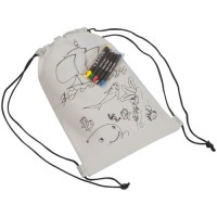 Non Woven Kordeltasche inkl. Wachsmalstiften