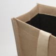 Die Tasche besteht aus schwarzem Non-Woven-Stoff, der mit Papier bezogen wird - ausgefallen!