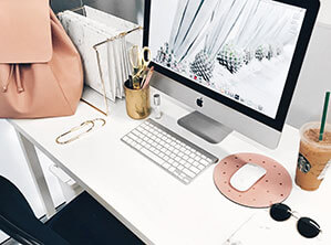 Werbe-Mousepad bedrucken Sie bei laprinta Rundes rosa Mousepad mit Punkten
