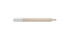 kurzer, naturfarbener Bleistift mit Radiergummi